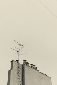 Place Larue with house and many chimneys Place Larue with house and many chimneys